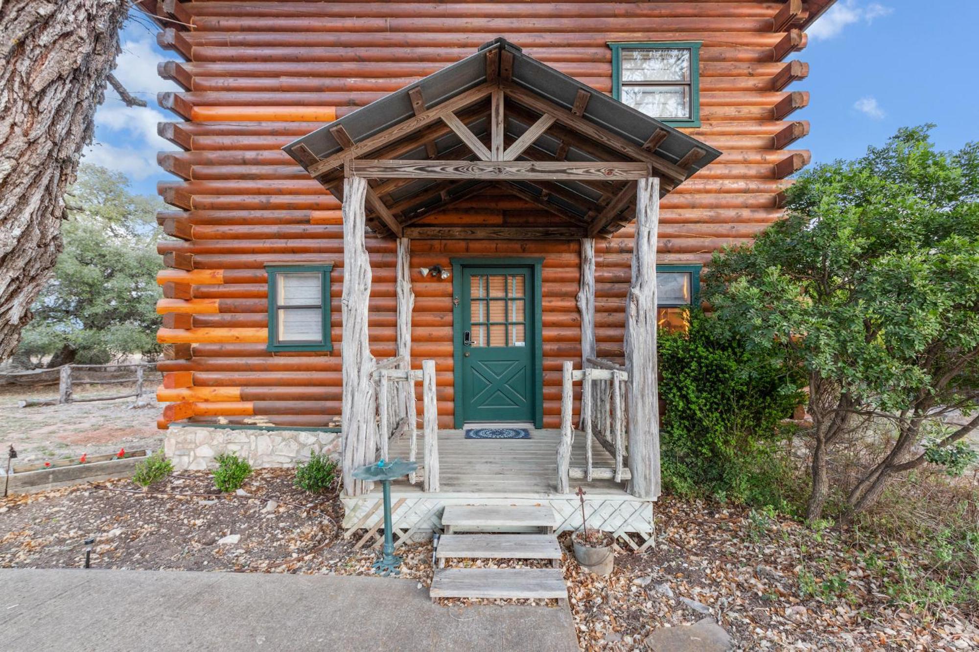 Mighty Oak Log Cabin Fredericksburg Esterno foto